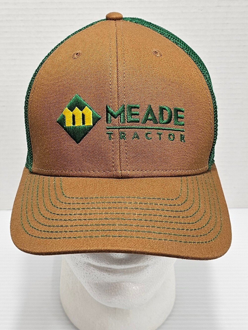 John Deere Meade Tractor Embroidered Logo Mesh Trucker Snapback Hat Cap